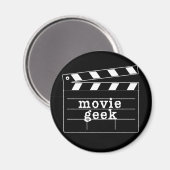 Movie Geek mit Clapboard Magnet (Vorderseite/Rückseite)