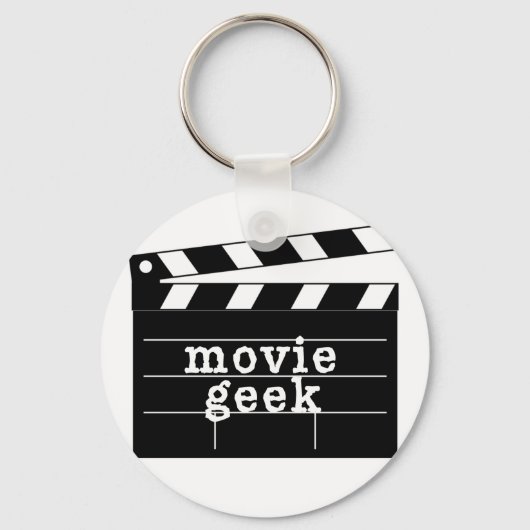 Movie Geek mit Clapboard Schlüsselanhänger (Vorderseite)