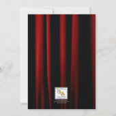 Movie Lights Yellow Bar Mitzvah Einladung (Rückseite)