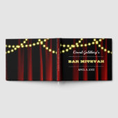 Movie Lights Yellow Bar Mitzvah Gästebuch (Voll)