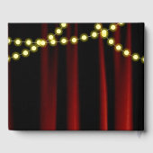 Movie Lights Yellow Bar Mitzvah Gästebuch (Rückseite)