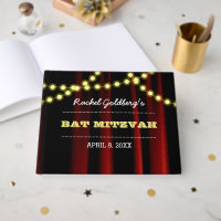 Movie Lights Yellow Bat Mitzvah Gästebuch