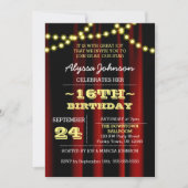 Movie Lights Yellow Sweet 16 Einladung (Vorderseite)