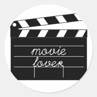 Movie Lover Tshirt Runder Aufkleber