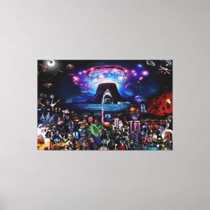 Movie memorabilia montage wall Art Leinwand