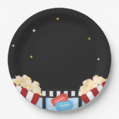 Movie Night Backyard Party Popcorn Theater Thema Pappteller (Vorderseite)