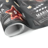 Movie Night Birthday Elegante Geschenkpapier (Rolleneckpunkt)