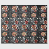 Movie Night Birthday Elegante Geschenkpapier (Flach)