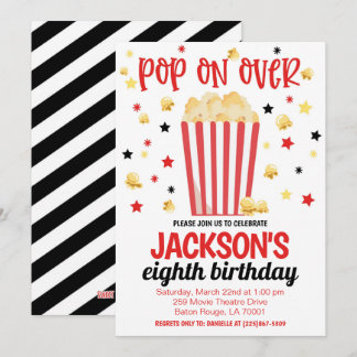 Movie Night Birthday Party Einladung