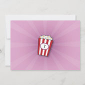 Movie Night Birthday Party Pink Film Kino Foto Einladung (Rückseite)
