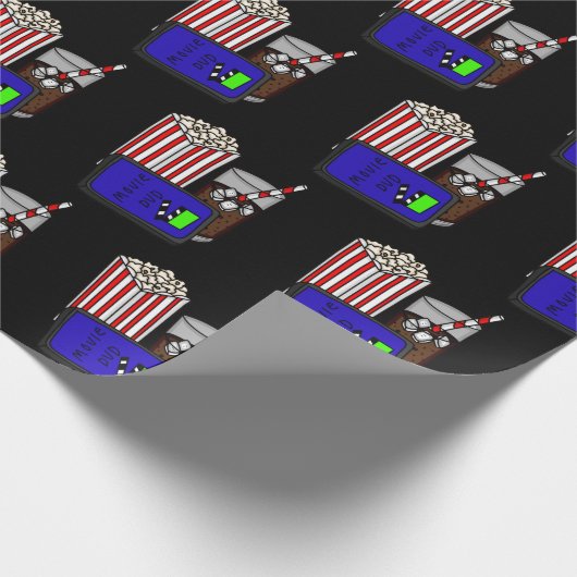 Movie Night Birthday Thema Geschenkpapier (Ecke)