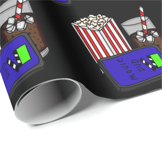 Movie Night Birthday Thema Geschenkpapier (Rolleneckpunkt)
