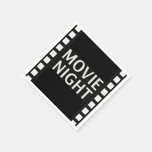 Movie Night | Black & White Film Serviette (Ecke)