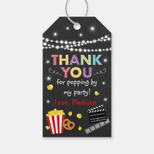 Movie Night Danke für Geburtstag Geschenkanhänger