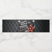 Movie Night Elegante Geburtstag Wasserflaschenetikett (Einzelnes Label)