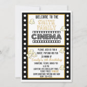 Movie Night Film Strip Popcorn Birthday Invitation Einladung (Vorderseite)