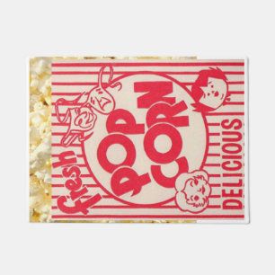 Movie Night Fresh Popcorn Retro Look Fußmatte