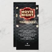 Movie Night Luxury Dankeskarte (Vorne/Hinten)