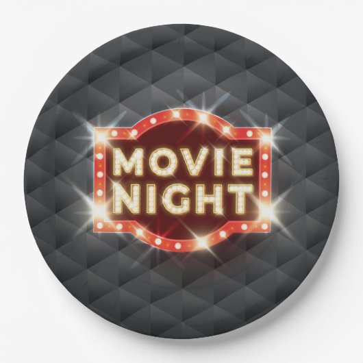 Movie Night Luxury Pappteller (Vorderseite)