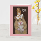 Movie Night mit Lester die Hamsterkarte Karte (Gelbe Blume)