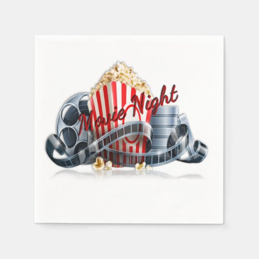 Movie Night Popcorn Napkins Serviette (Vorderseite)