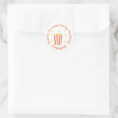Movie Night Popcorn Personalisiert Danke Runder Aufkleber (Tasche)
