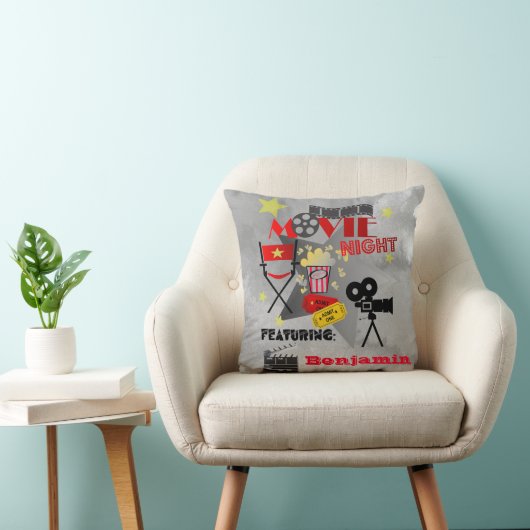 Movie Night Zuhause Theaterdesign mit Name Kissen (Stuhl )