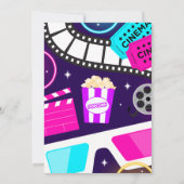 Movie Party Birthday Invitation Einladung (Rückseite)