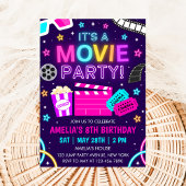 Movie Party Birthday Invitation Einladung
