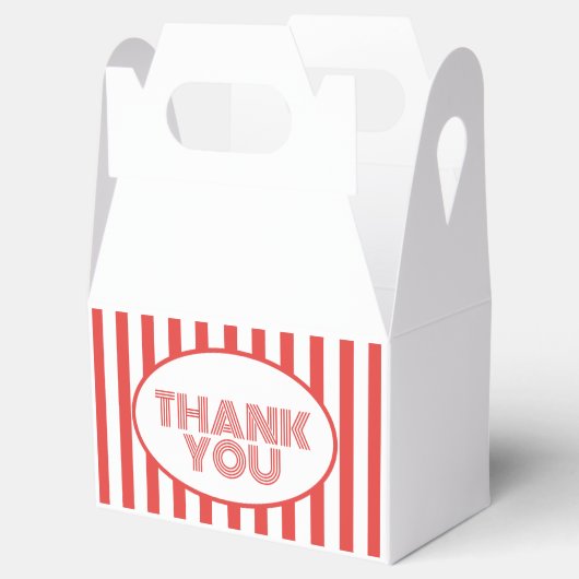 Movie-Party in Rot und Weiß gestreift Geschenkschachtel (Geöffnet)