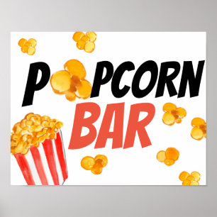 Movie Party Popcorn Bar poster-Zeichen Poster