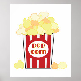 Movie Popcorn Art Poster