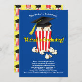 Movie Popcorn Graduation Party Einladung (Vorne/Hinten)