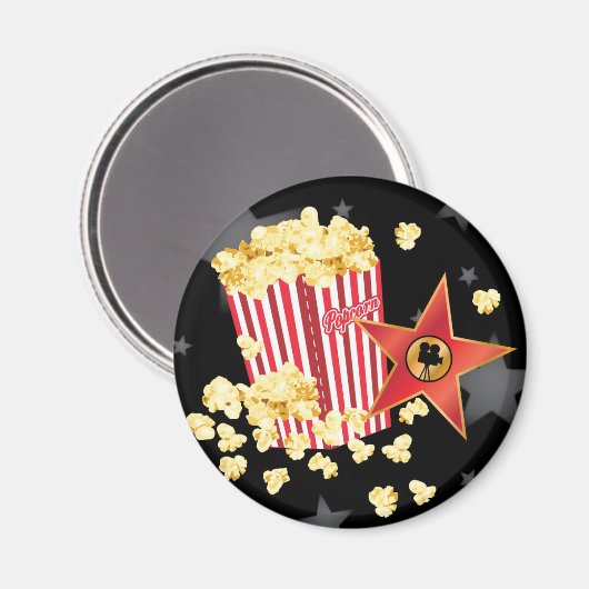 Movie Popcorn Magnet (Vorderseite/Rückseite)