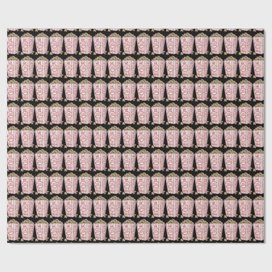 Movie Popcorn Muster Packpapier thematisch (Flach)