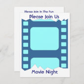 MOVIE & POPCORN PARTY EINLADUNG ZUHAUSE THEATER (Vorne/Hinten)