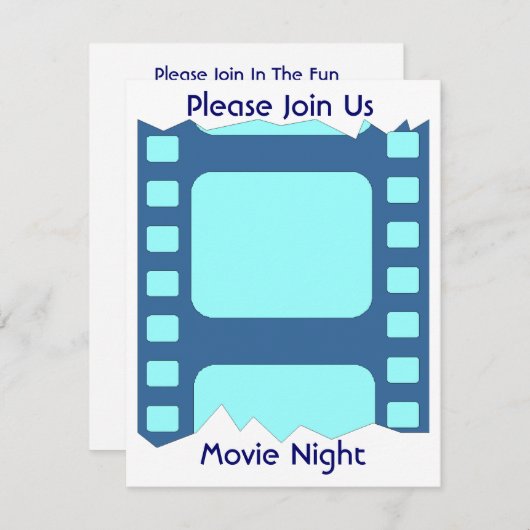 MOVIE & POPCORN PARTY EINLADUNG ZUHAUSE THEATER (Vorne/Hinten)