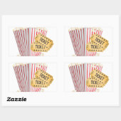 Movie Popcorn Rechteckiger Aufkleber (Blatt)