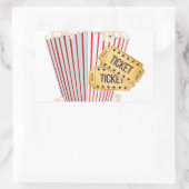 Movie Popcorn Rechteckiger Aufkleber (Tasche)