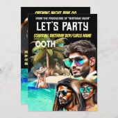 Movie Poster Island Beach Thriller DIY Geburtstag Einladung (Vorne/Hinten)