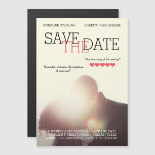 Movie Poster Save the Date Magneteinladung