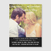 Movie Poster Wedding Foto Save the Date Magnetkarte (Vorderseite)