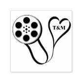 Movie Reel Liebe Personalisierte Hochzeit Permastempel (Design)