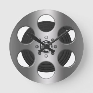 Movie Reel (Printed Flat) Runde Wanduhr