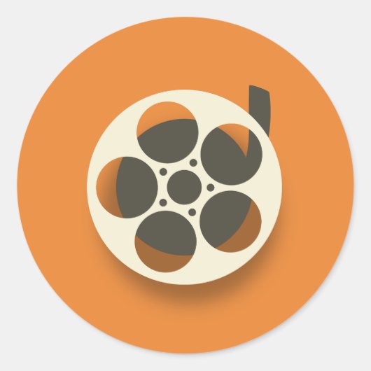 Movie Reel Runder Aufkleber (Vorderseite)