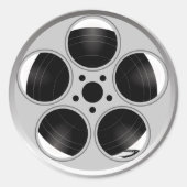 Movie Reel Runder Aufkleber (Vorderseite)