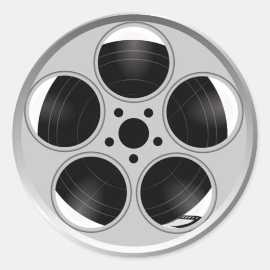 Movie Reel Runder Aufkleber (Vorderseite)