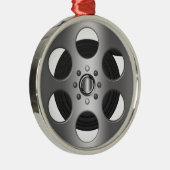 Movie Reel Silbernes Ornament (Rechts)