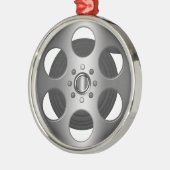Movie Reel Silbernes Ornament (Links)