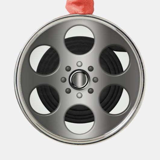 Movie Reel Silbernes Ornament (Vorne)